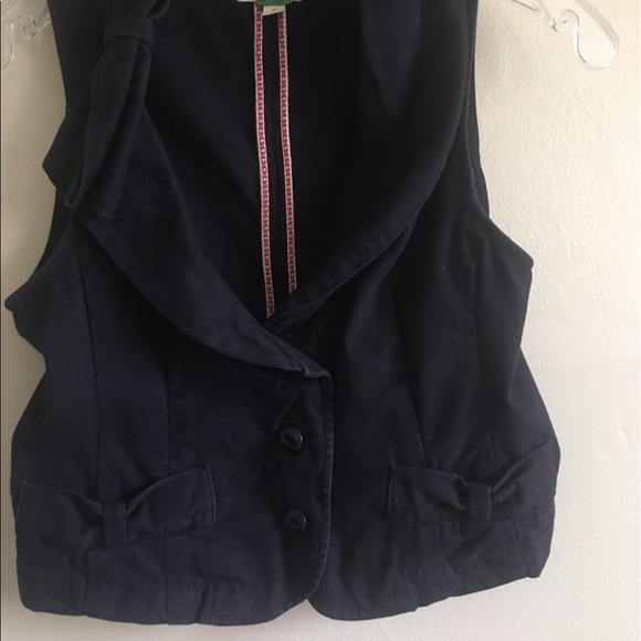 ✨Anthropologie Ett Twa BarbershopHarmony Vest Navy - Picture 5 of 7