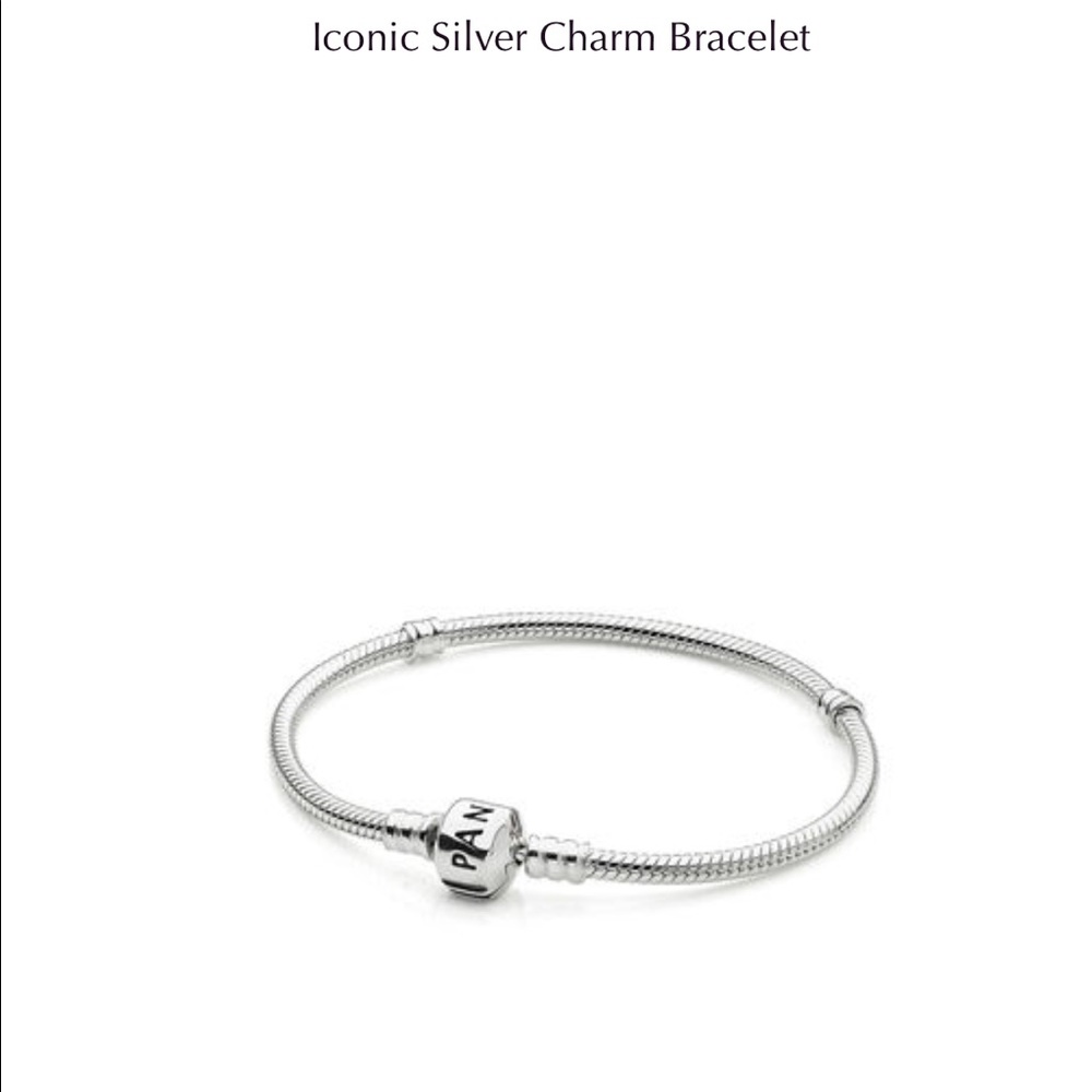 Pandora iconic charm bracelet 7 1/2 inch