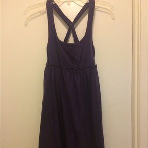 Purple dress with criss-cross straps in back