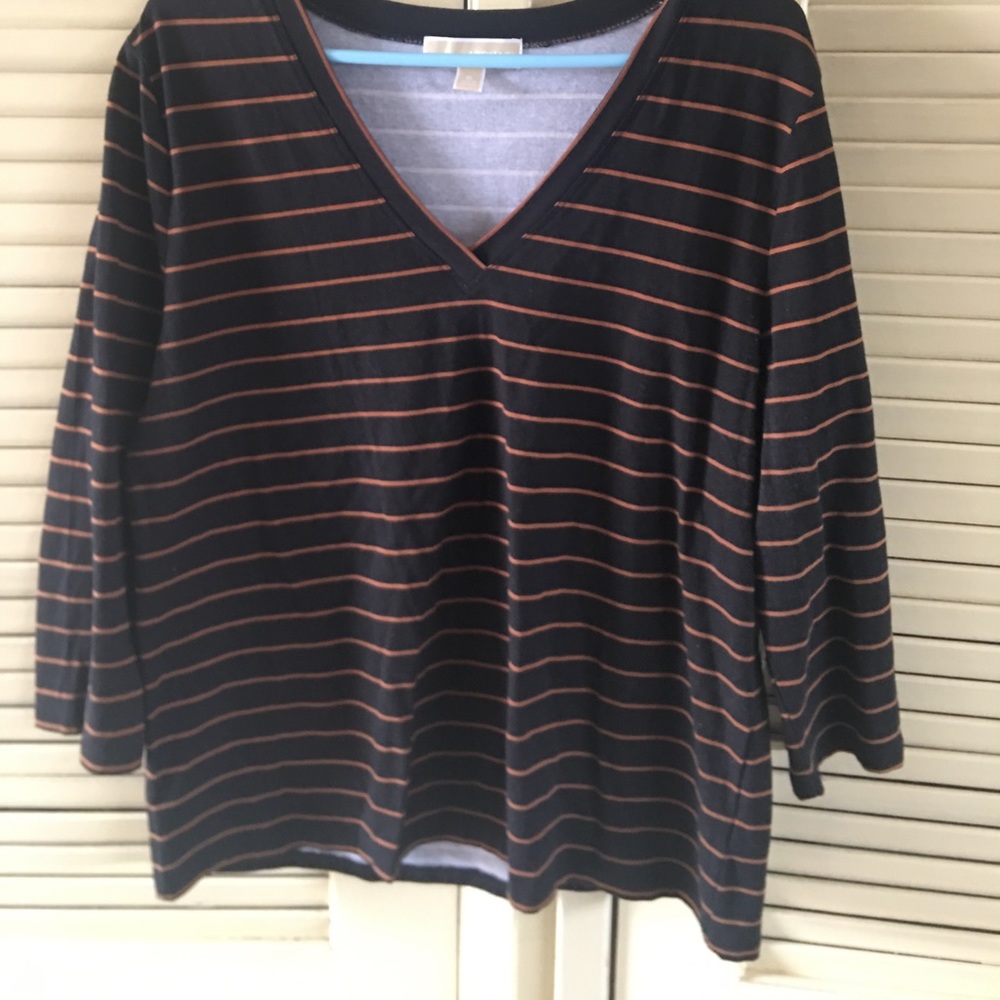 MK quarter sleeve striped shirt