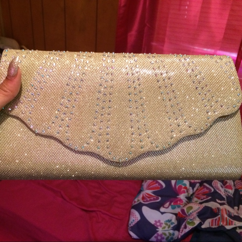 Gold Glitter Clutch