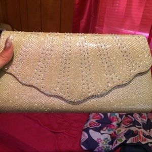 Gold Glitter Clutch
