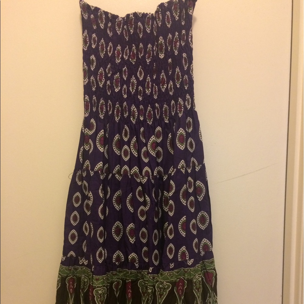 Purple flowing dress
