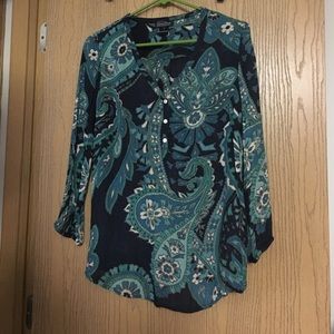 Lucky Brand 3/4 sleeve shirt size small