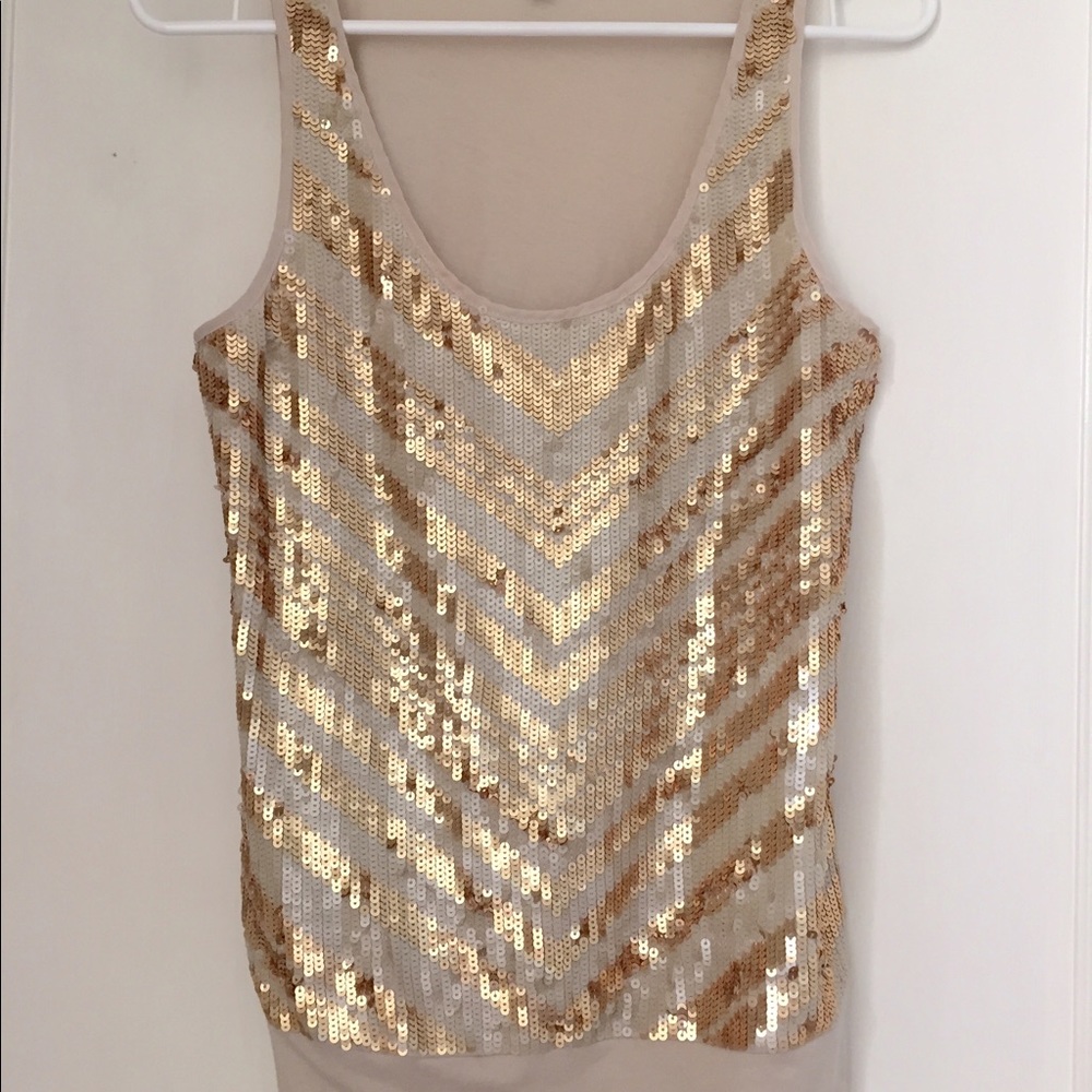 Express Gold Sequin Tank