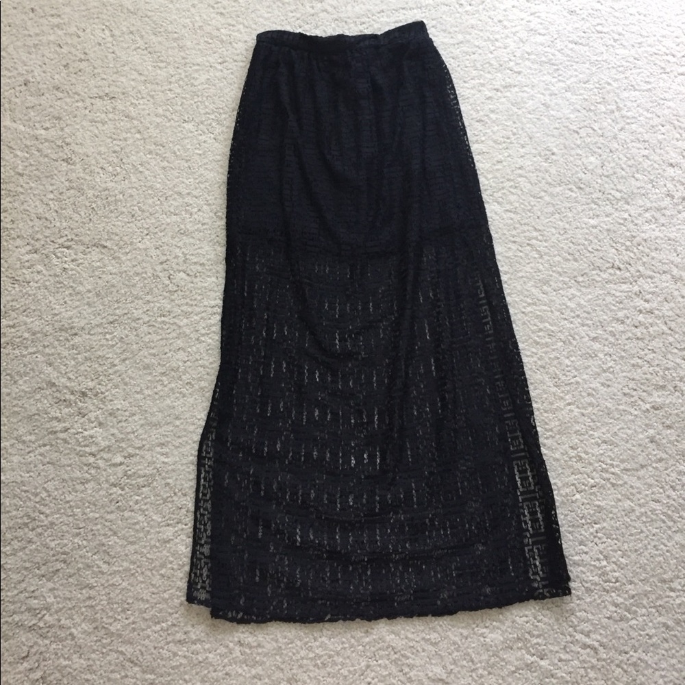 Aztec lace maxi skirt