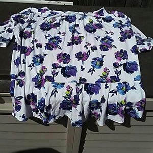 Purple flowered top