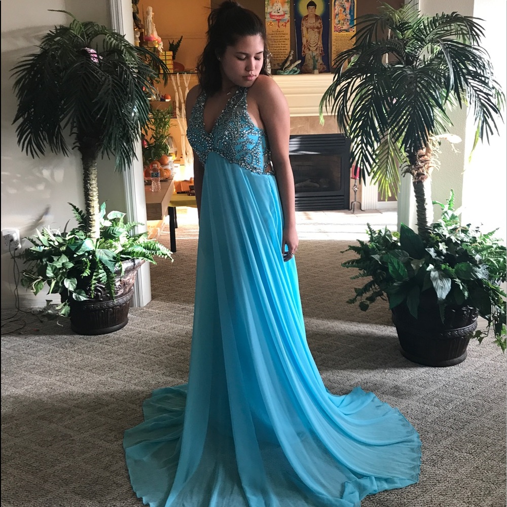 TEAL PROM DRESS