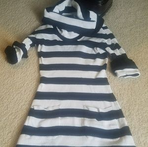 INC black and white tunic