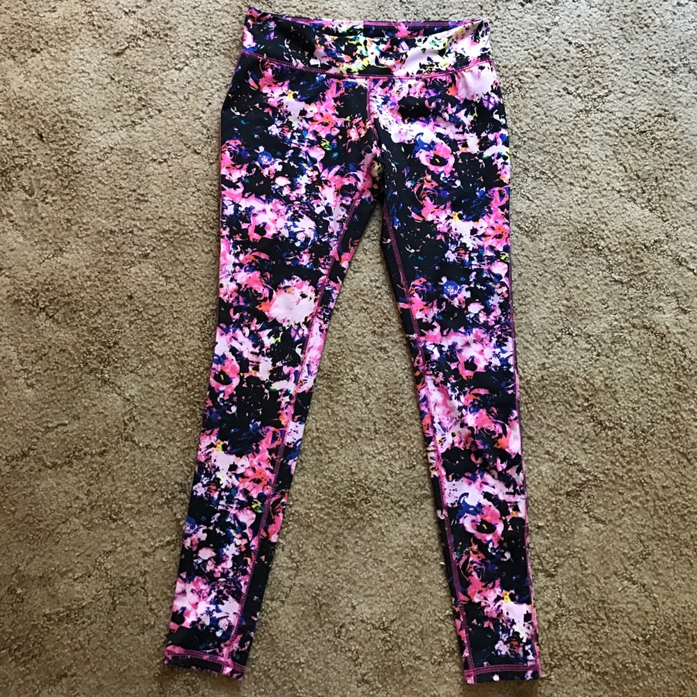 Colorful floral printed leggings