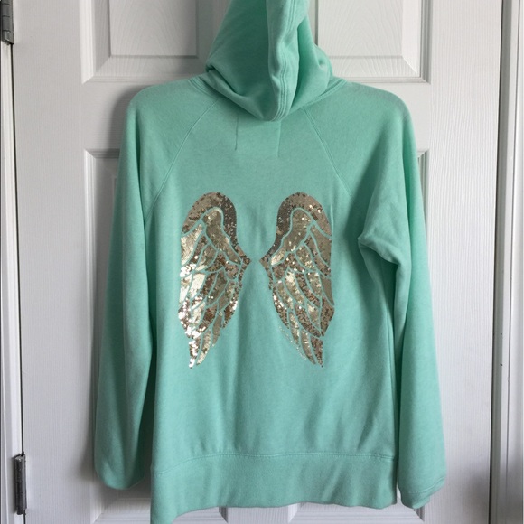 Mint green VS gold angel wings jacket - Picture 2 of 2