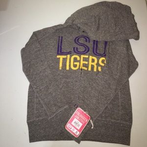 LSU//Gray Zip-Up Hoodie//New with tags//Medium