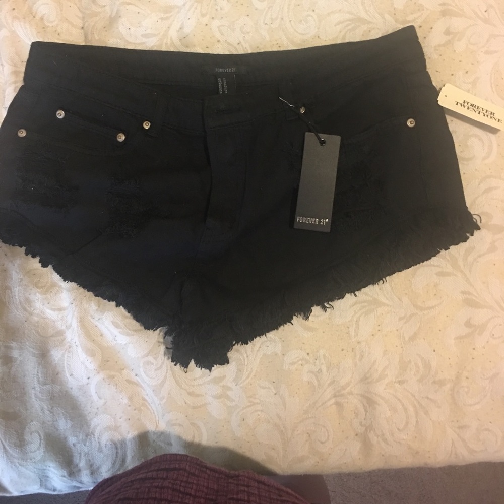Black Forever 21 high waisted shorts