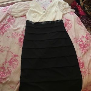 Cream And Black Dress