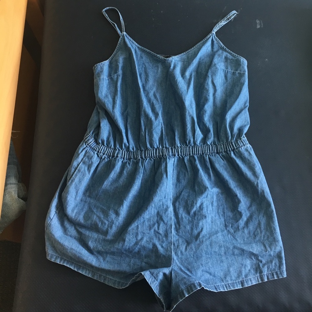 Denim romper