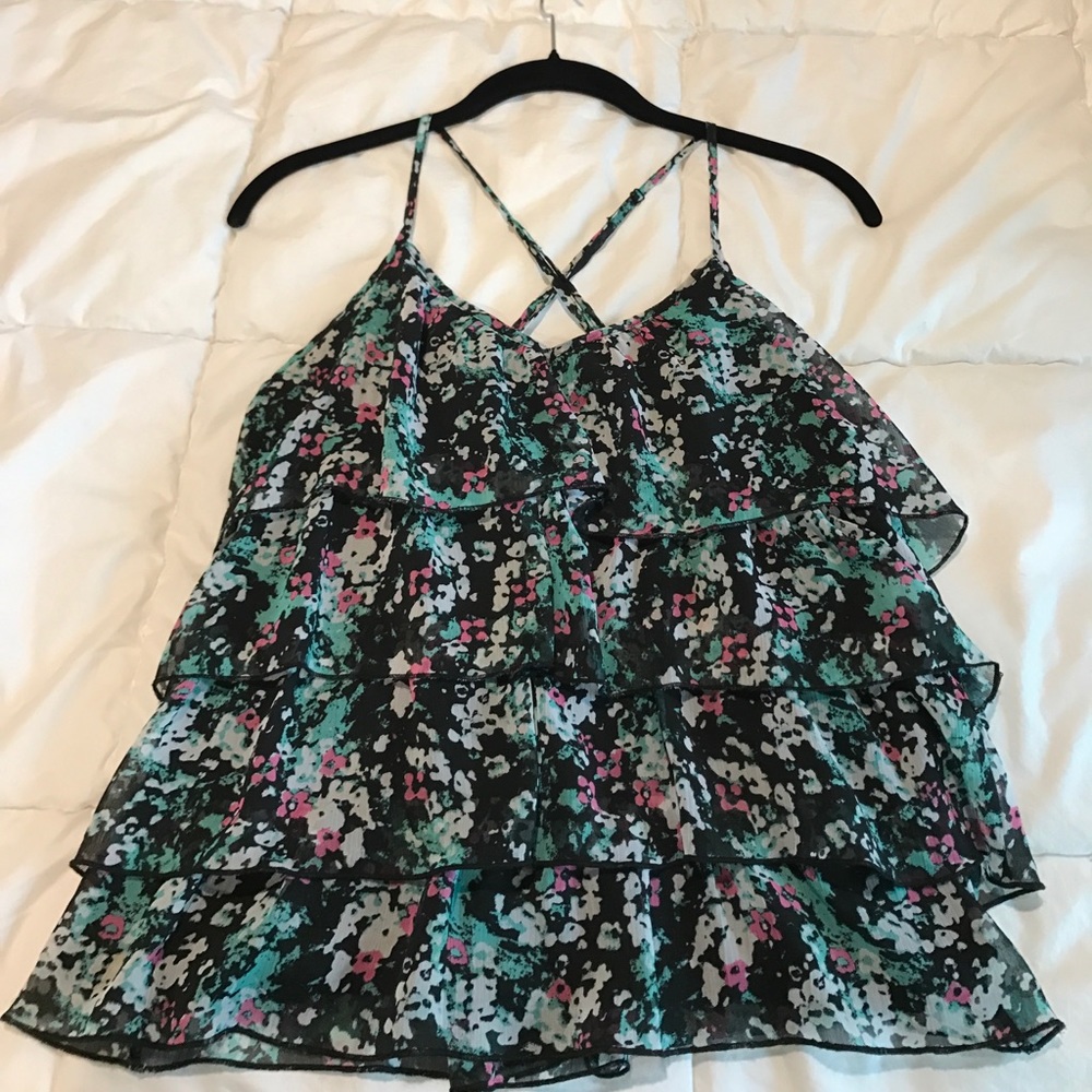 Floral ruffle top!