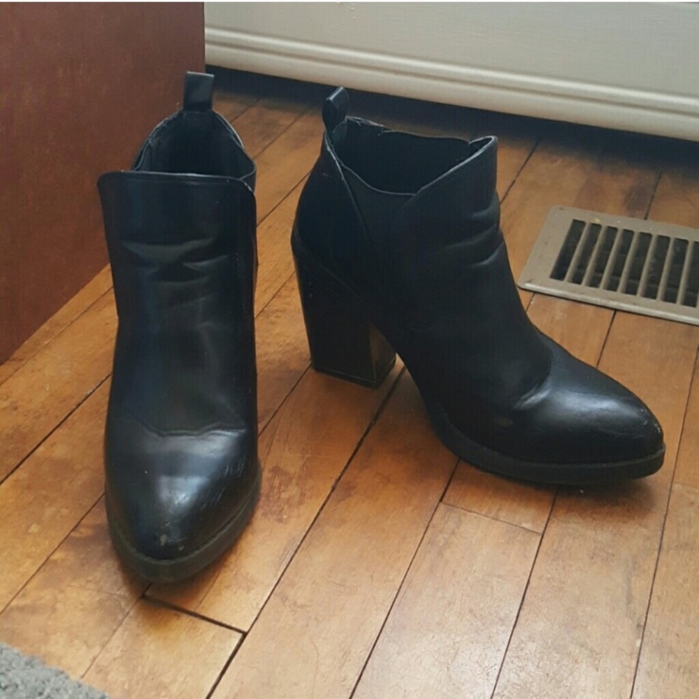 Urban Outfitters black leather ankle boots