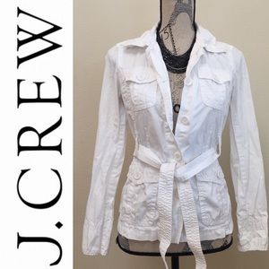 J. Crew Classic White Cotton Jacket