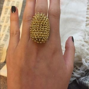 Kendra Scott Gold Statement Ring sz 6