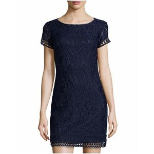 Laundry by Shelli Segal Navy Blue Lace Dress