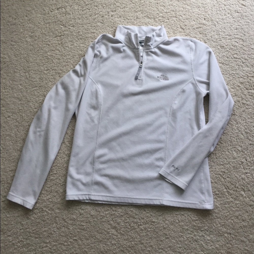White North Face half zip fleece
