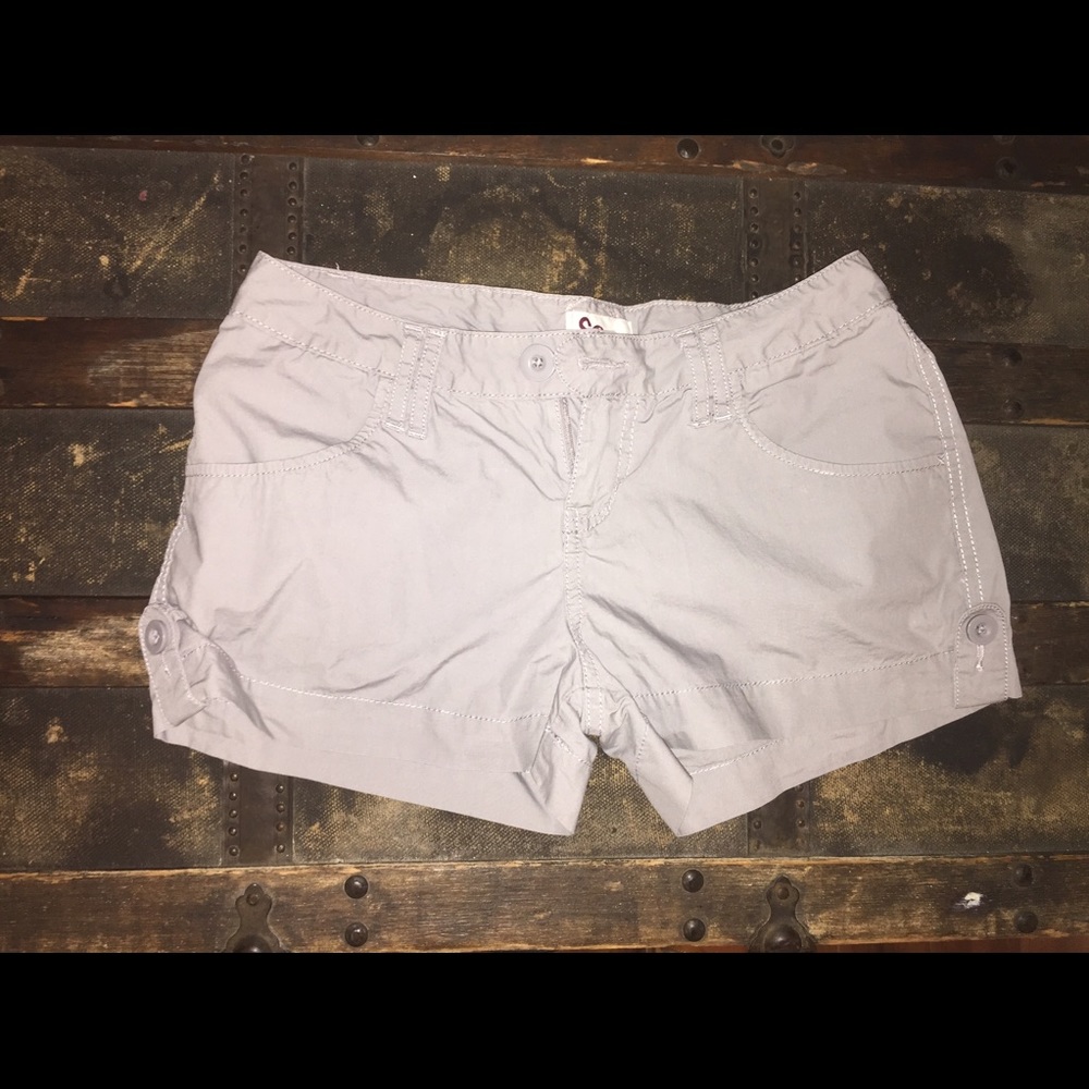 So - Gray Khaki Short Shorts.
