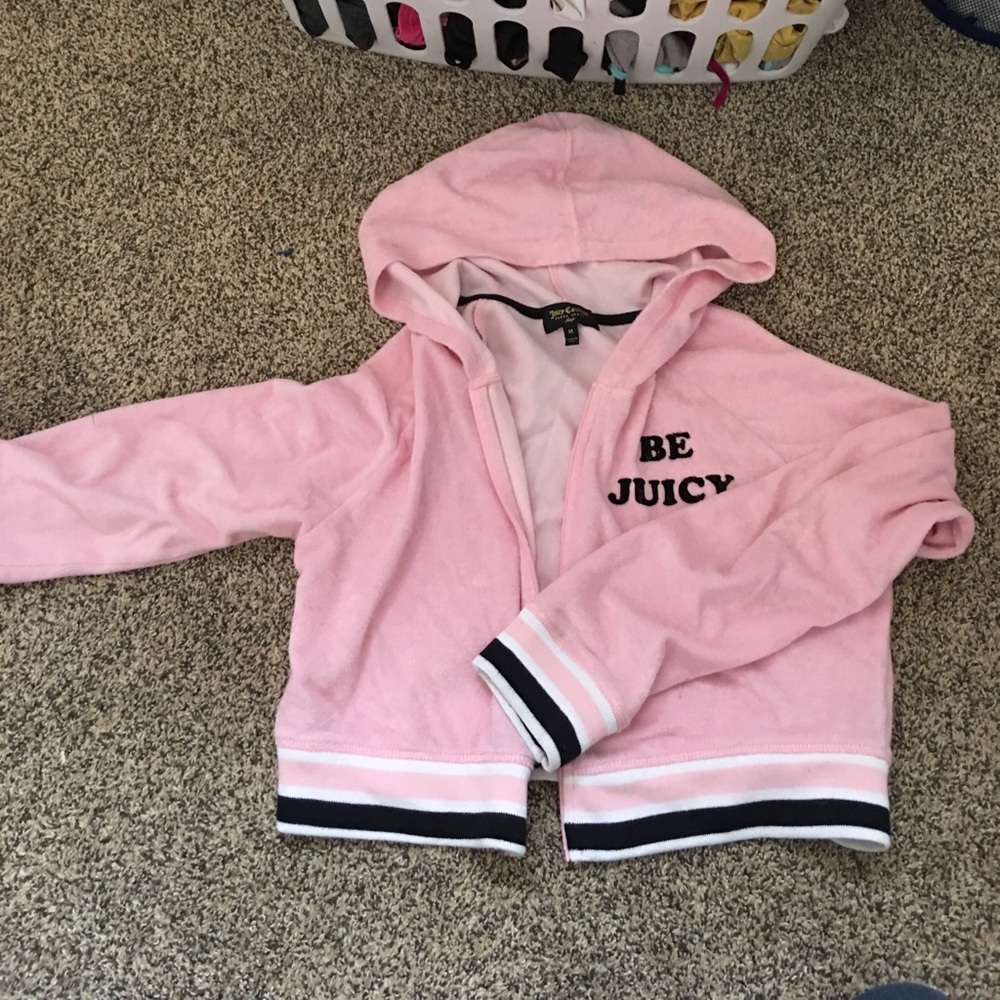 Juicy crop zip up "BE JUICY"