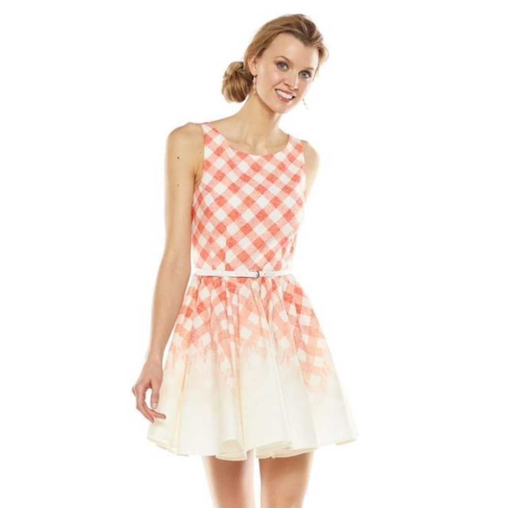 Floral Gingham Dress