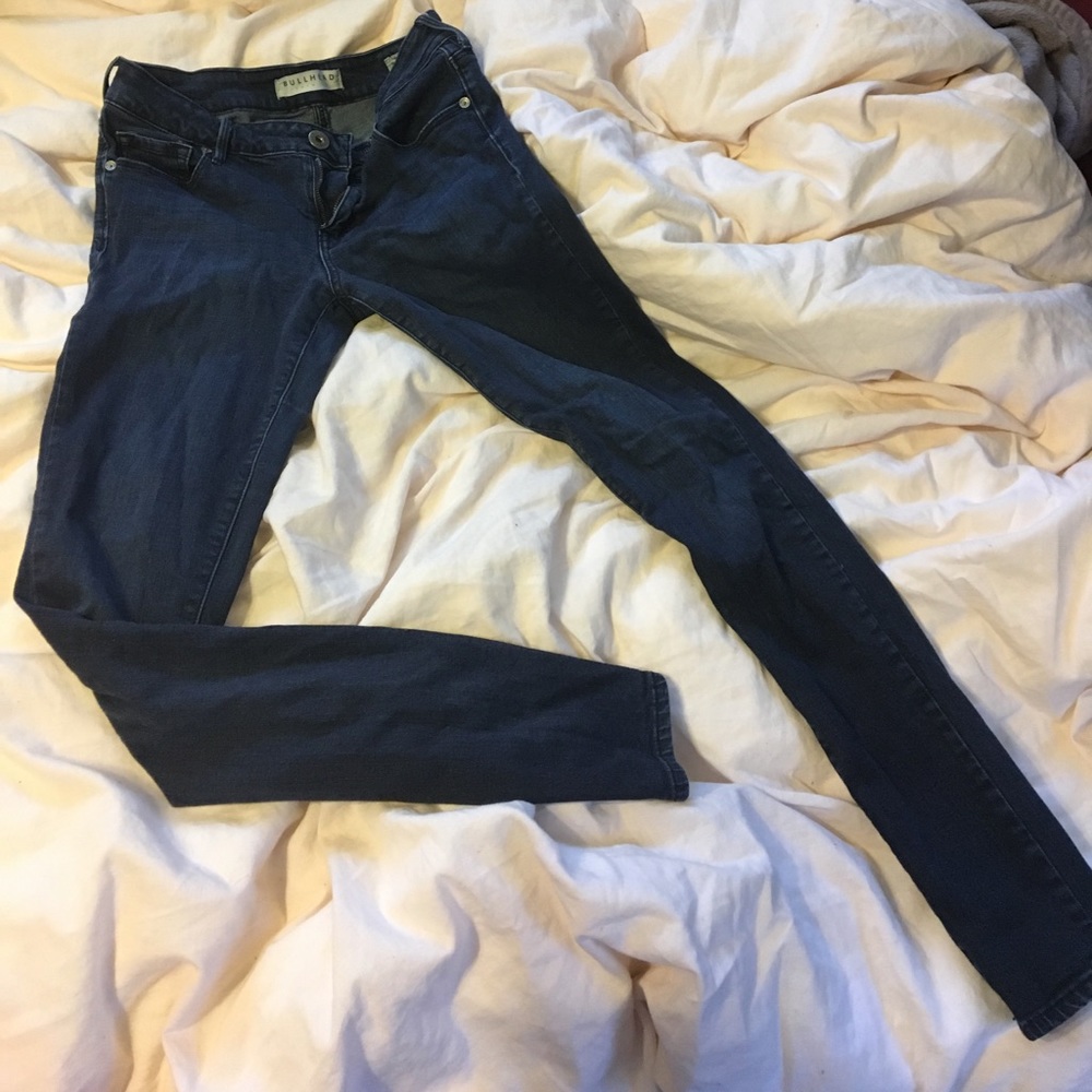 bullhead sz 3 skinniest low rise jeans dark denim