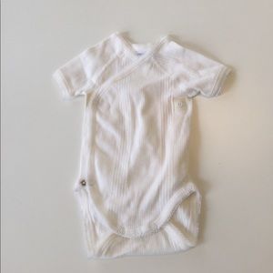 White Petit Bateau Onesie 50cm.