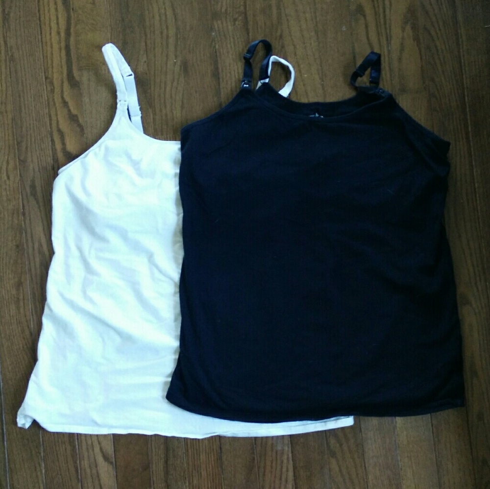 2 maternity/nursing tanks