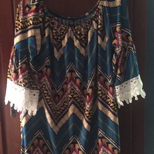 Boutique Style Tunic. Multi-color. Size L/XL