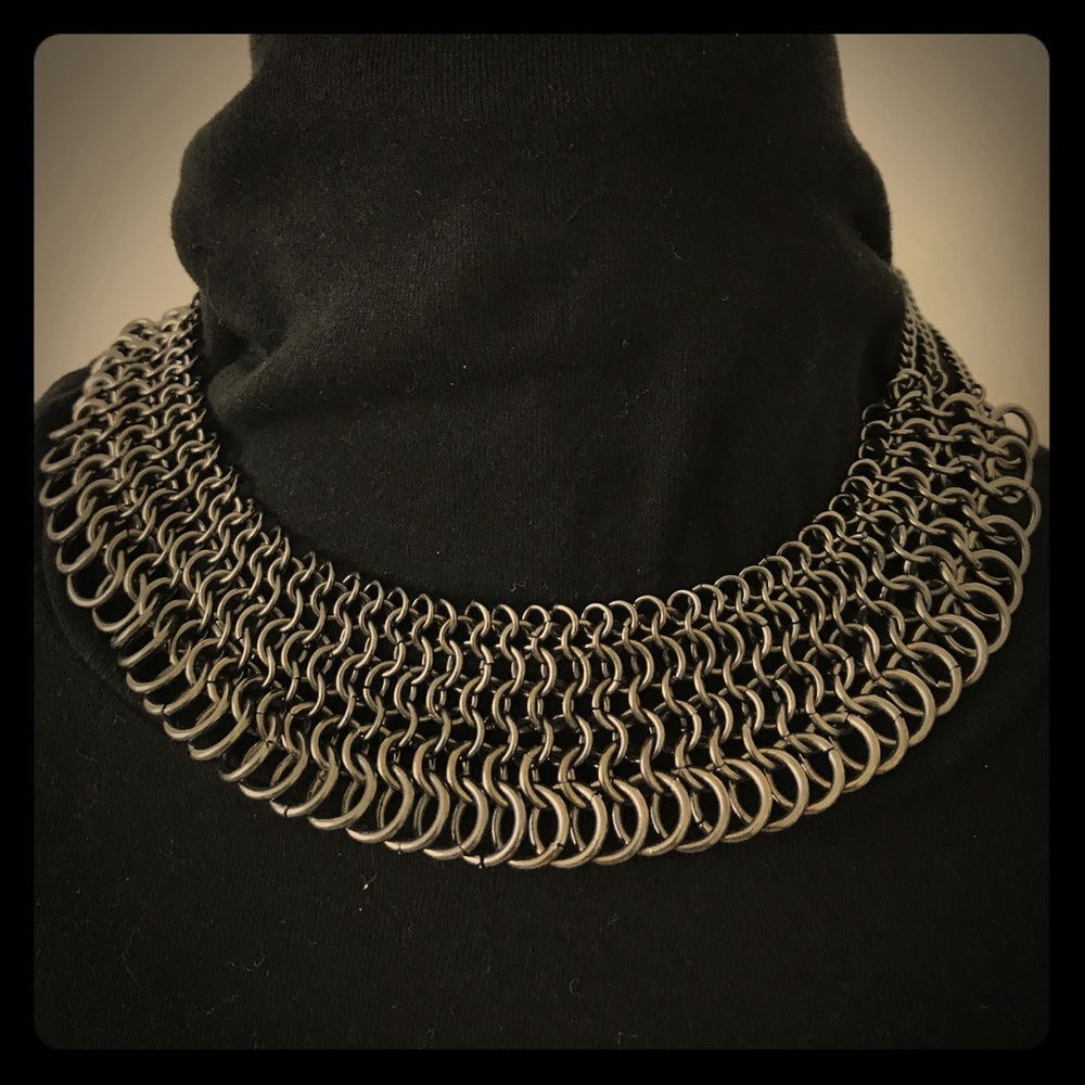 Beautiful Grey/ Black Chain Necklace NWOT