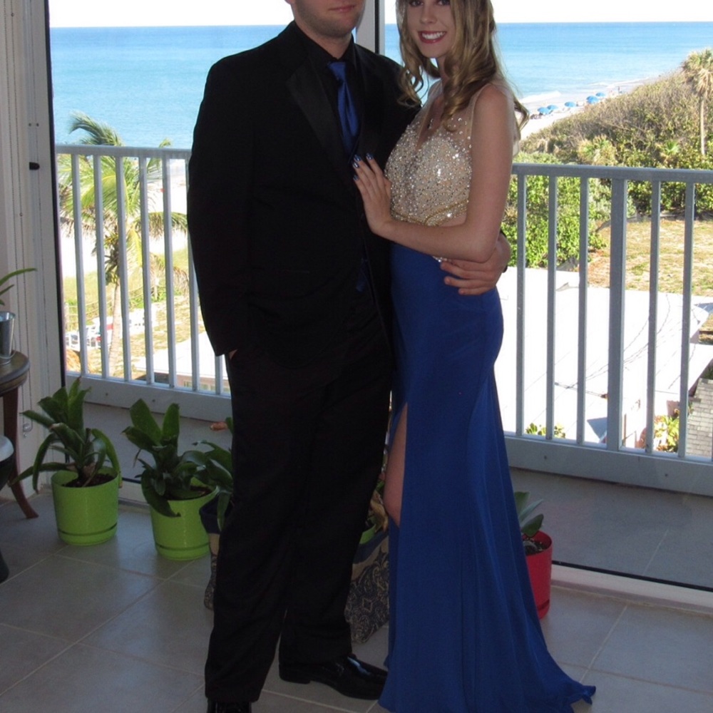 Royal blue prom dress