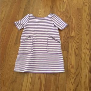 Gymboree purple and white striped dress size 6