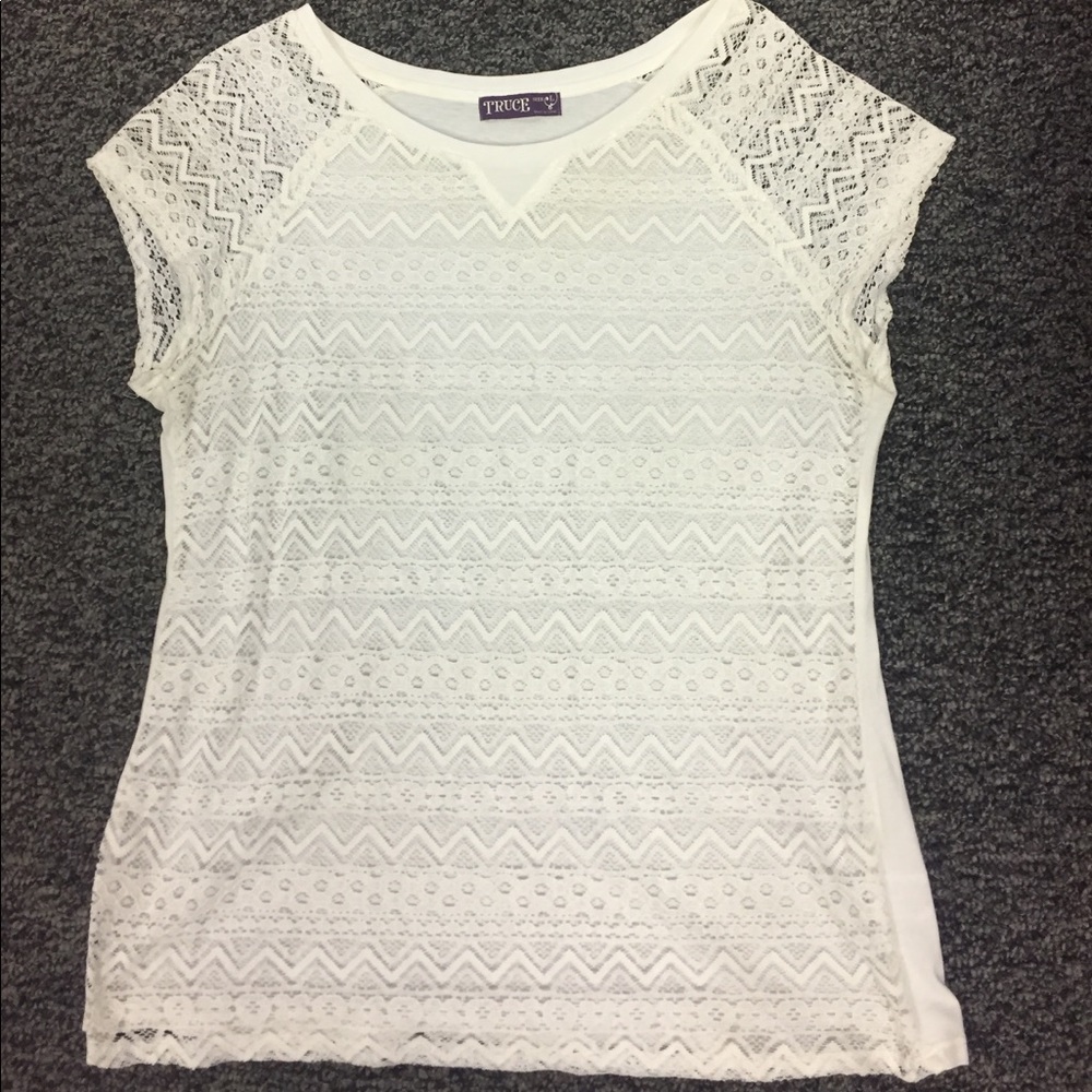 Cream lace shirt