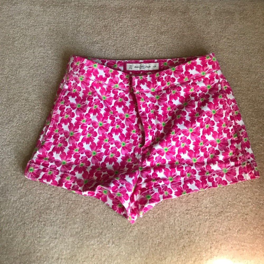 abercrombie and fitch floral shorts