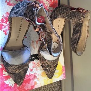 Chinese Laundry Snakeskin Pumps