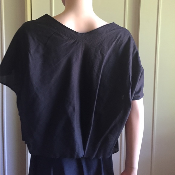 ANIMALE BLACK SHORT SLEEVE TOP A BRAZILIAN BRAND - Picture 4 of 5