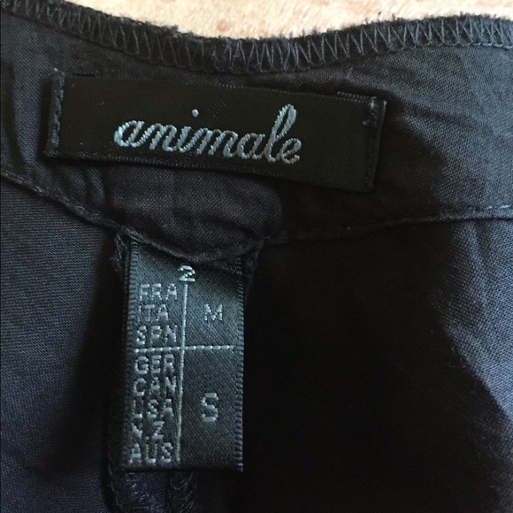 ANIMALE BLACK SHORT SLEEVE TOP A BRAZILIAN BRAND - Picture 5 of 5