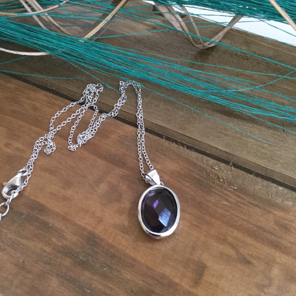 Caroline SS Purple Pendant