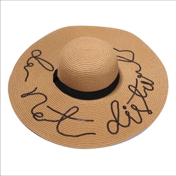 Sequined "do not disturb" floppy sun hat!! - Picture 2 of 8