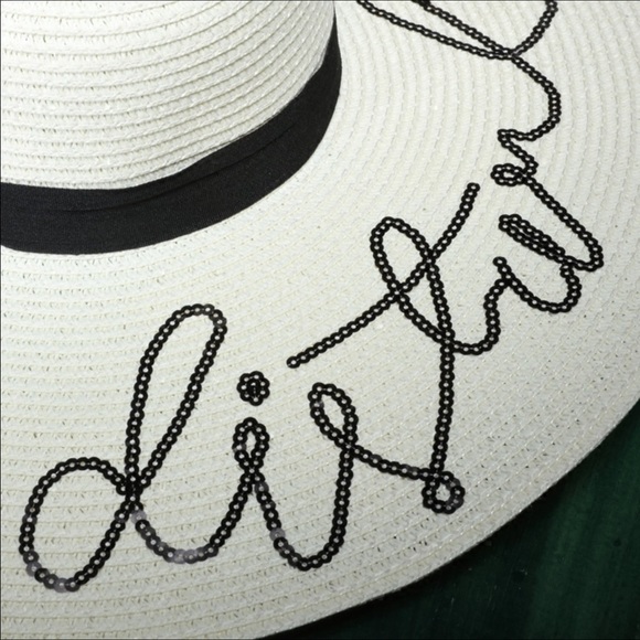 Sequined "do not disturb" floppy sun hat!! - Picture 4 of 8