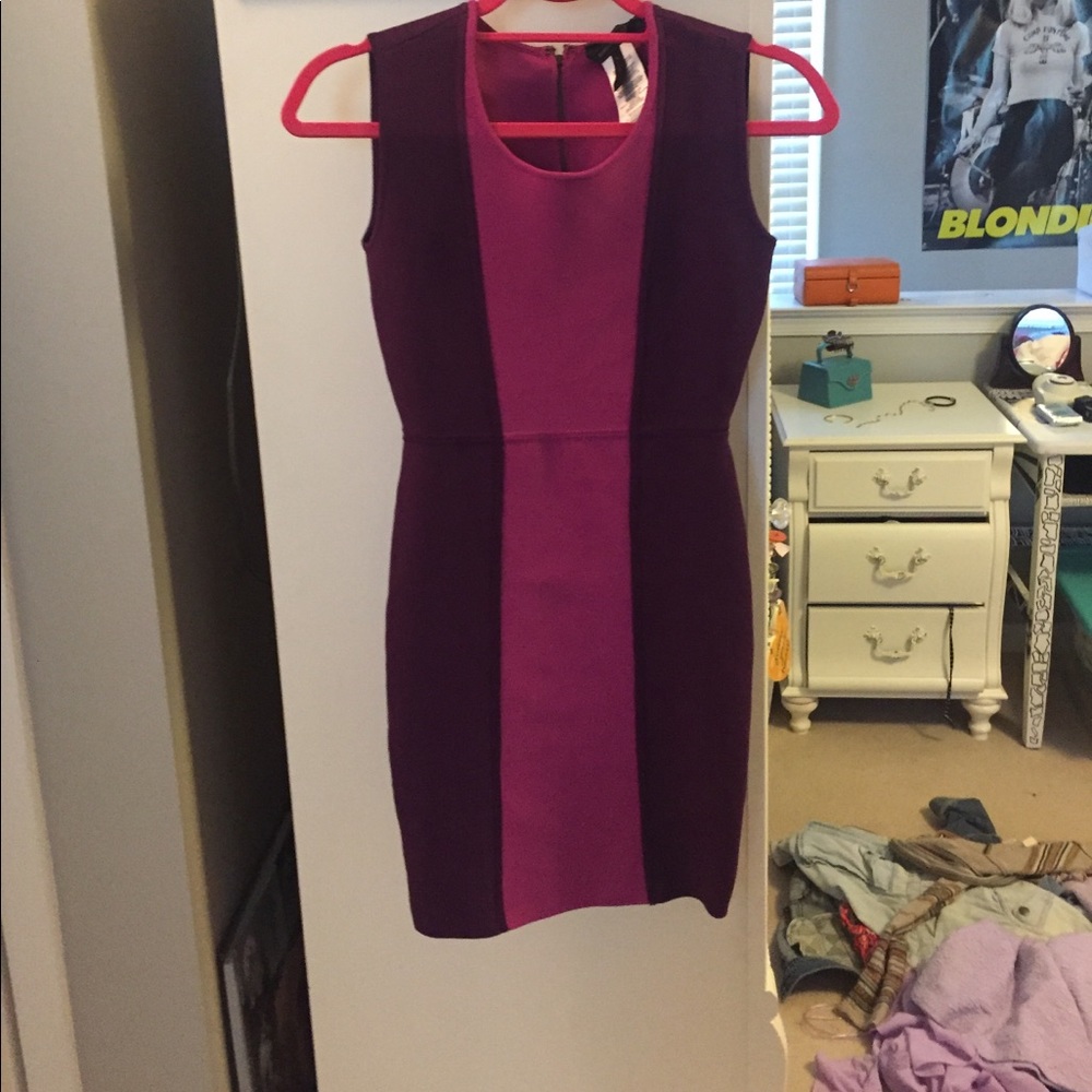 BCBG pink and purple tight dress