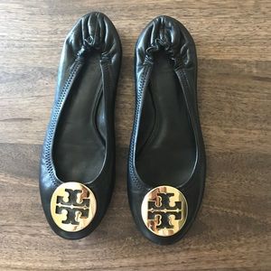 Tory Burch Black Flats