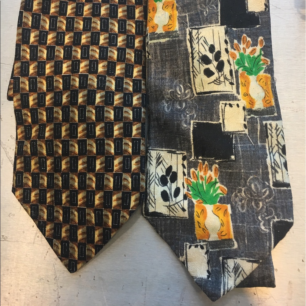 Lot of 2 Italian Silk Ties from Ermenegildo Zegna