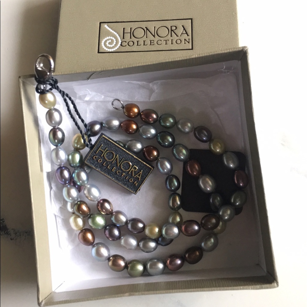 Honora genuine pearl multicolor set of 2