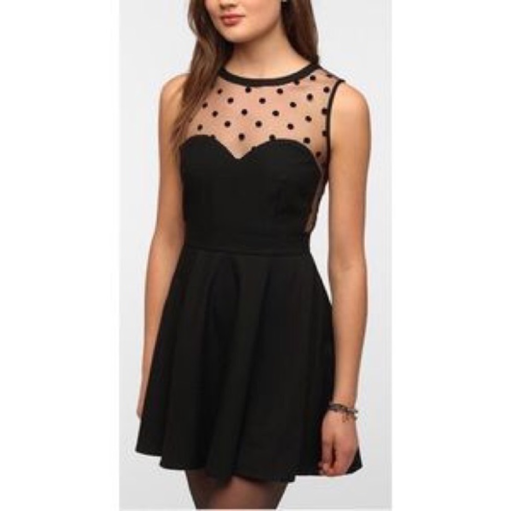 Urban Outfitters Mesh Polka Dot Dress