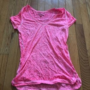 neon pink vneck