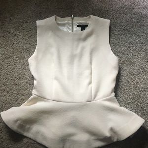 Ivory peplum top